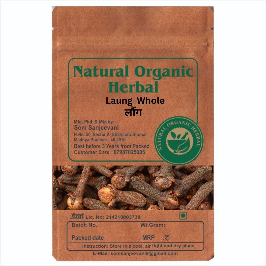 NATURAL ORGANIC HERBAL Natural Organic Herbal Cloves-Laung Whole | 100g Pack of 2 Each 50g |With 50 Gram imli seeds powder