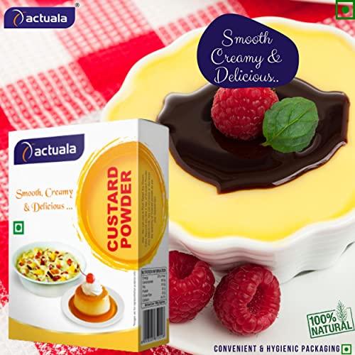 AACTUALA AACTUALA Custard Powder | Vanilla Flavor | Makes Smooth, Creamy and Delicious Custard - 200g (100g X Pack of 2)