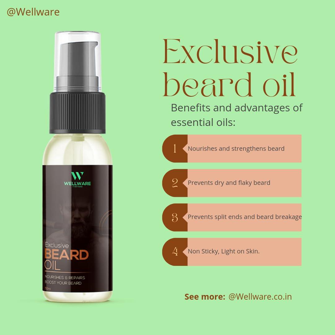 WELLWARE WELLWARE Suprei Quality Beard Growth Oil With Advanced Formula Beard Hair Oil (50 ml)