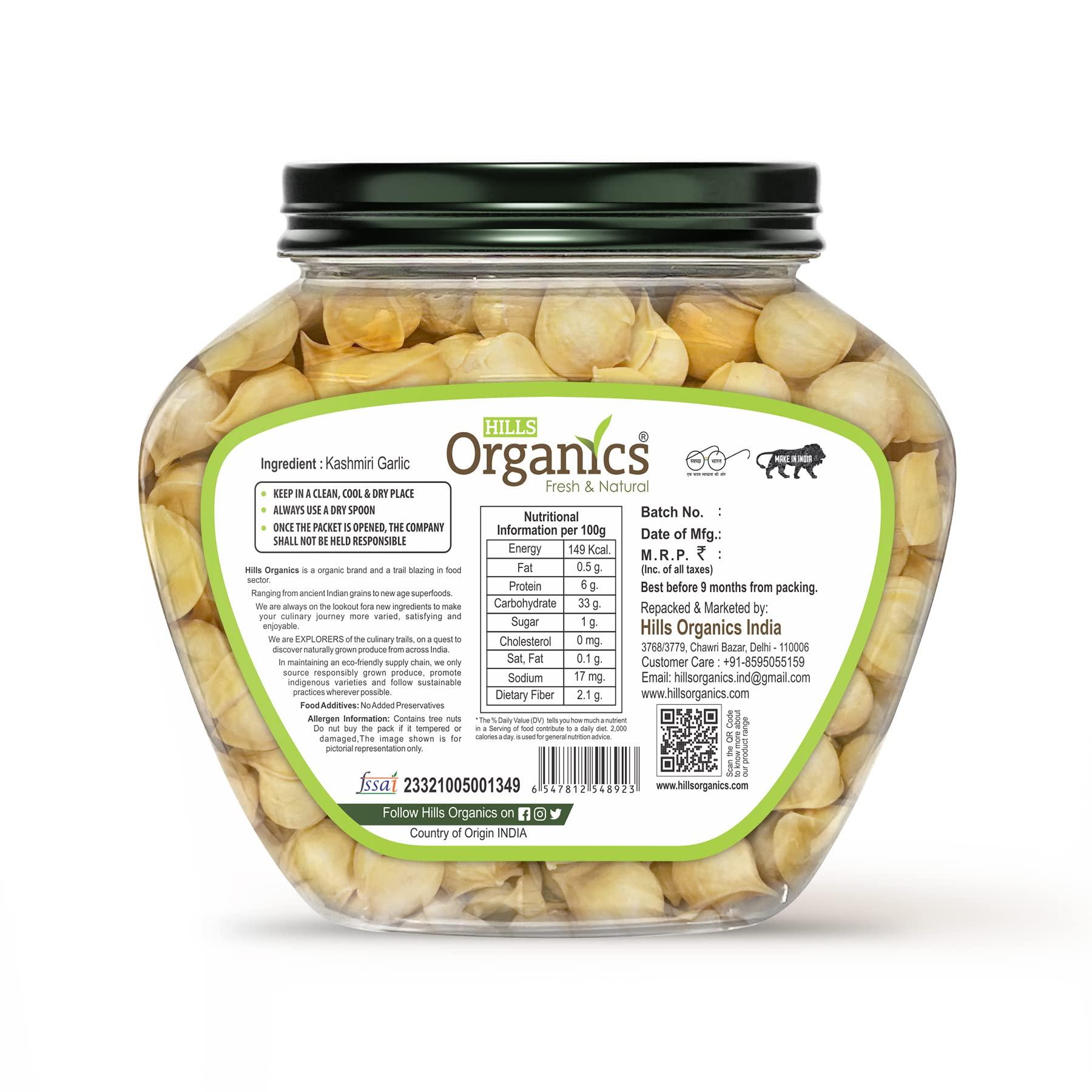 HILLS ORGANICS HILLS ORGANICS Kashmiri Garlic (Lehsun) 1 Kg | 100% Fresh & Natural Organic Single Clove Garlic | Snow Mountain Garlic | Pure & Natural Lahsun | Garlic For Strong Immunity & Diabetes