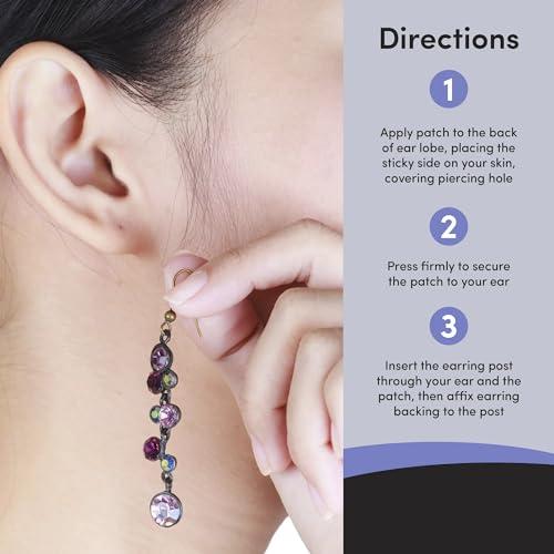 UCRAVO UCRAVO 90Ps Invisible Portable Earlobe Support Patches, Clear Earring Support tape, Earring Backs For Droopy Ears, Ear Care For Stretched Ear Lobes Makes Wearing Earrings for Women more comfortable