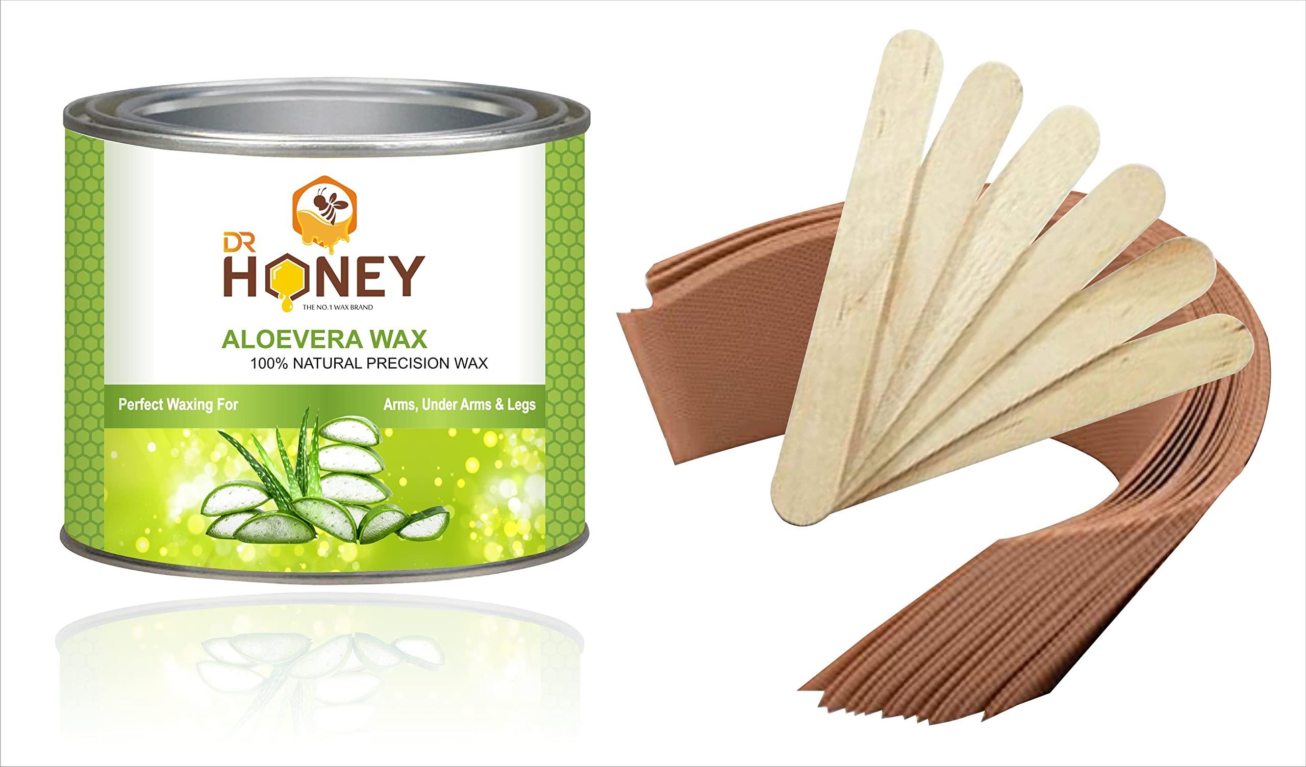 DR HONEY DR HONEY AloeVera strip and stick and wax Hair Remover Wax for Women, Body & Face Waxing, Natural Ingredients for Women, Body soft and for all skin wax strip and stick 600 gram
