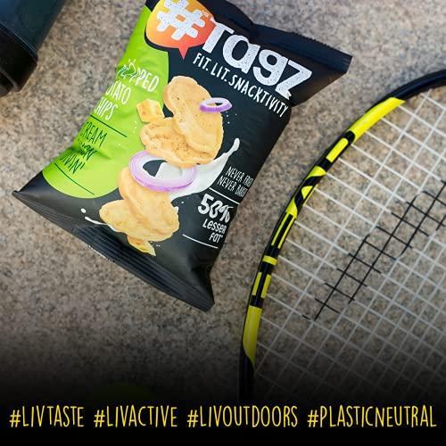 TagZ TAGZ Popped Potato Chips | Not Fried, Not Baked , No Cholesterol | Healthy Snack from TagZ  (Cream Onion Divin - Pack Of 5)