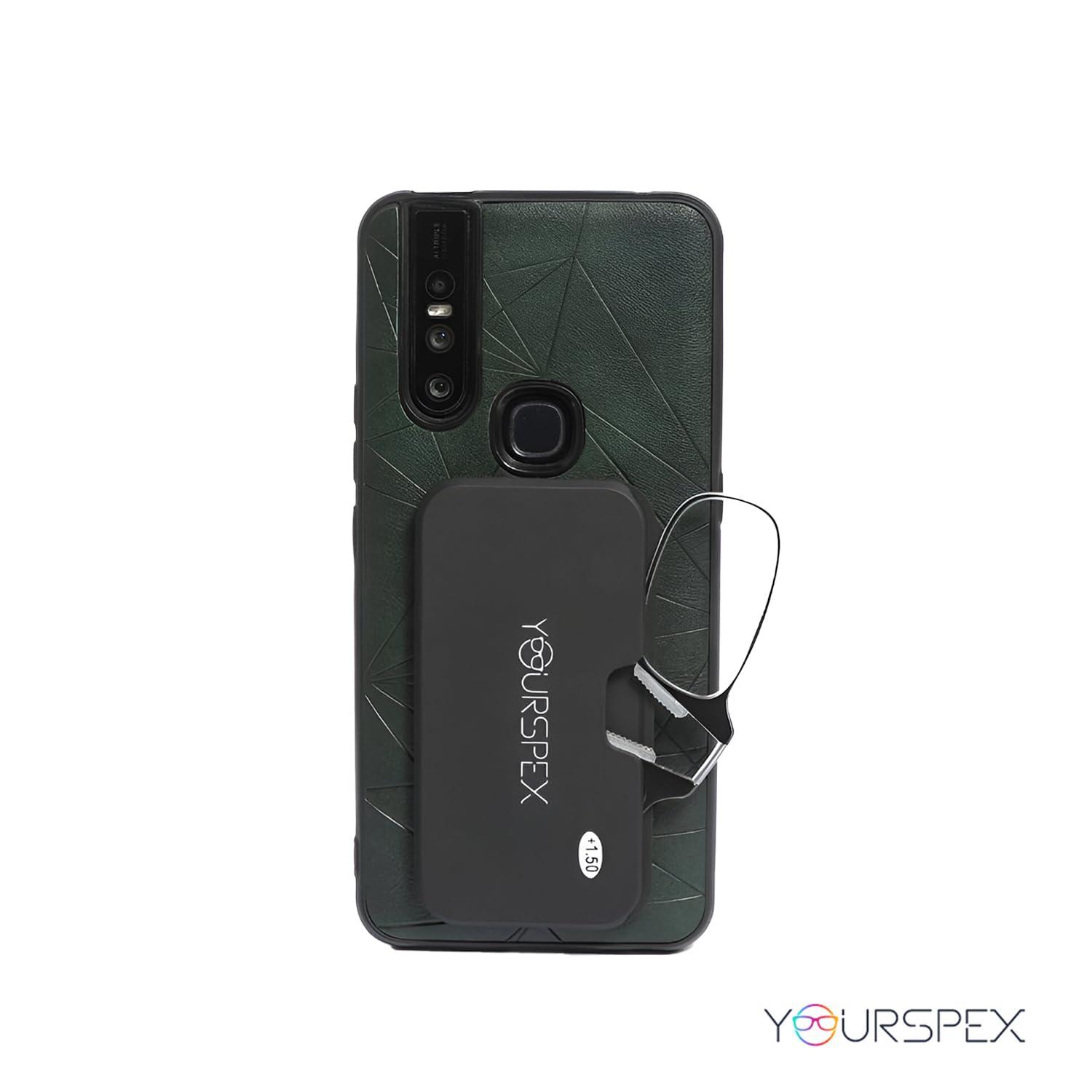 YOURSPEX YOURSPEX Nose Clip Reading Eyeglasses | Black Pod Case | Clear Frame (2.00 Lens Power, Black)