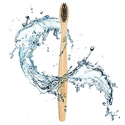 EveEco 12 Pack I Bamboo Toothbrush I Soft Bristles Best For Sensitive Gums I Charcoal I Vegan I Natural Wood I BPA Fee I Recyclable I Compostable I Biodegradable | Environmentally Friendly | By EveEco