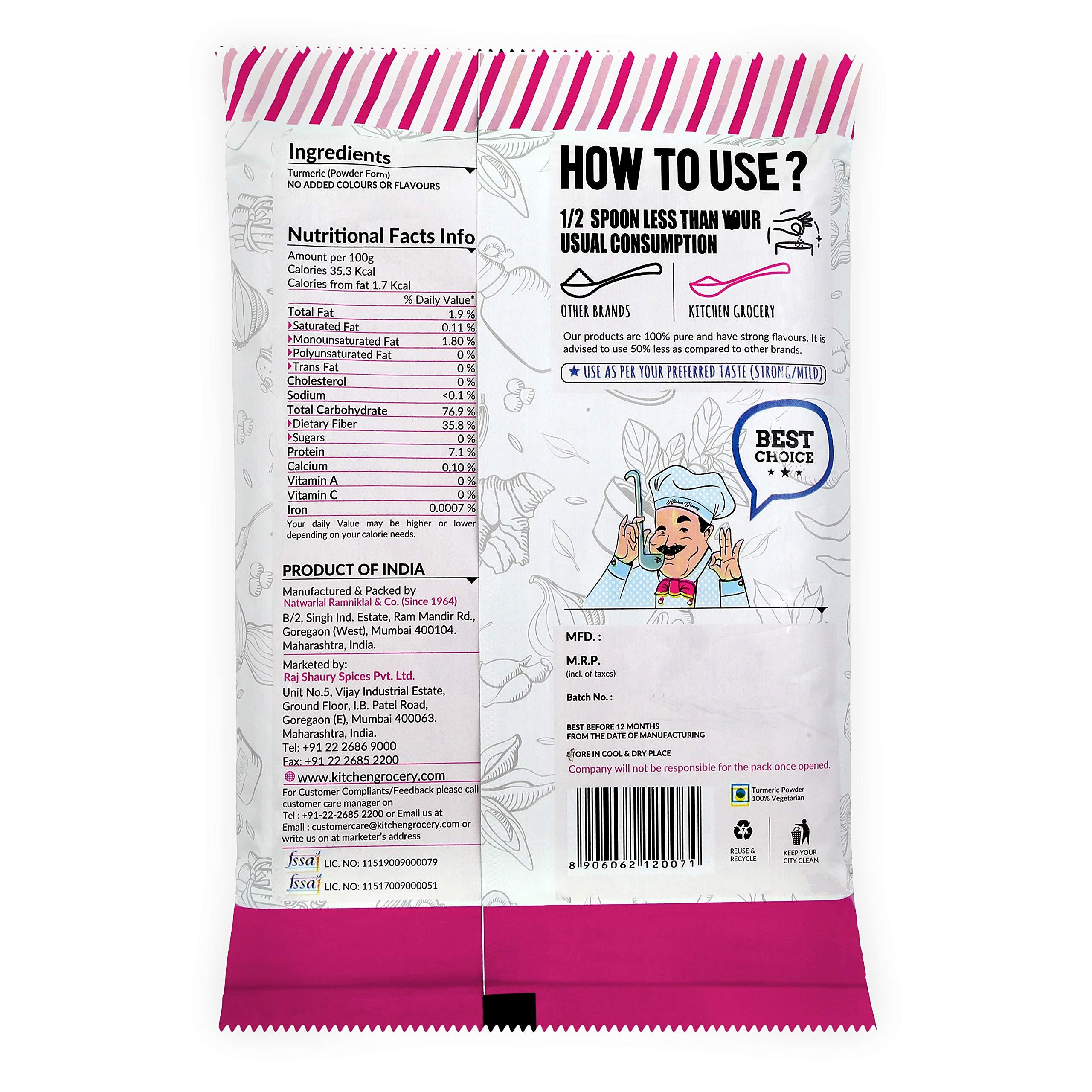 Kitchen Grocery Kitchen Grocery Turmeric Powder Mild Aroma Strong Flavour - Pack of 12 (100gm)