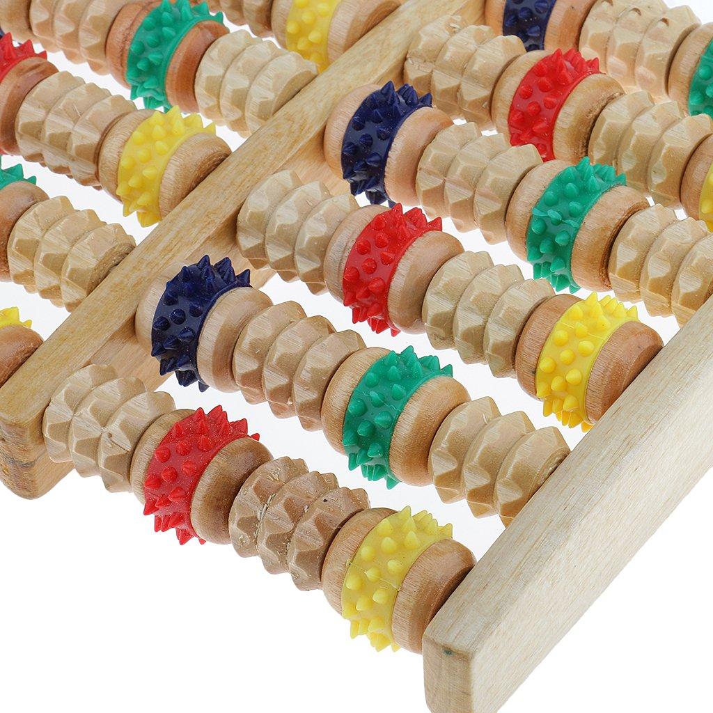 CALANDIS CALANDIS Wooden Dual Foot Massager Reflexology Foot Massage Roller Plantar Fasciitis Relief Acupressure Tool | 1 piece foot massager roller