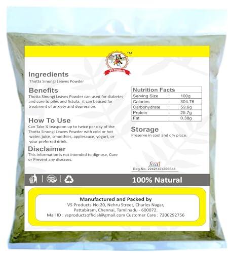VS Products VS Products Thotta Sinungi Leaves Powder, 150g, Mimosa Pudica Powder, Mudatha Damara, Lajalu, Muttidare Muni, Thottavadi, Ajalikalika, Sleepy Plant Powder, (pack of 1 x 100g, pack of 1x 50g)
