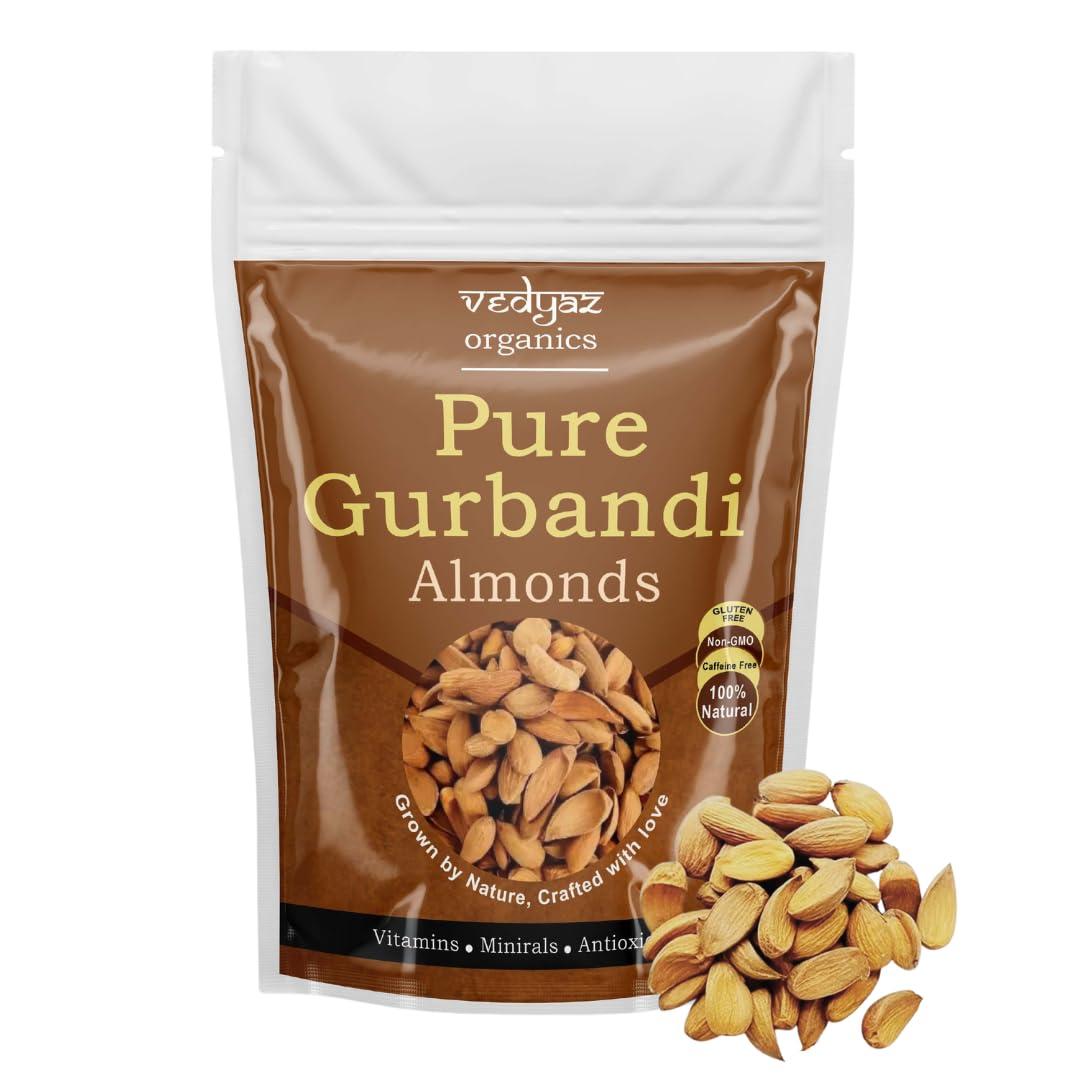 Vedyaz Organics Vedyaz Organics 100% Pure Afghan Gurbandi Badam/Almonds/Choti Giri -Raw,500 Gm