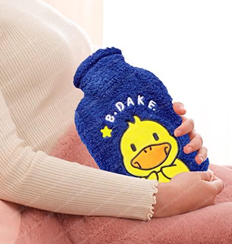 FunBlast FunBlast Hot Water Bag with Soft Cover for Pain Relief – Heating Pad Hot Water Bottle & Rubber Bottle for Hot Water Bag for Pain Relief, Bottle, Pain Relief Pad Heating Bag - 1000 ML (Navyblue)