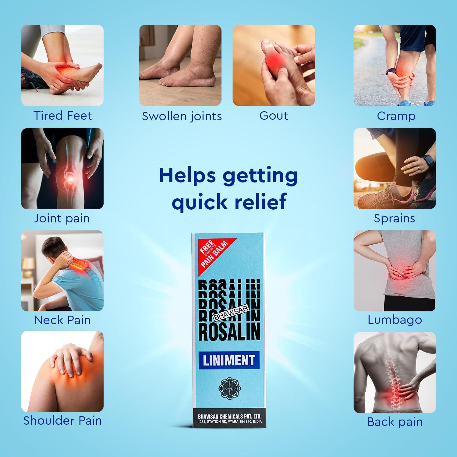 BHAWSAR ROSALIN, MAN AND WOMAN BHAWSAR ROSALIN, MAN AND WOMAN Rosalin Liniment Oil 80ml (Pack of 2)