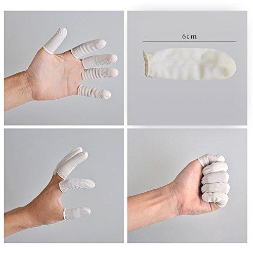 G2PLUS G2PLUS Disposable Latex Finger Cots Rubber Fingertips Protective Finger Gloves Art Latex Tissue Finger Cot (200 PCS)