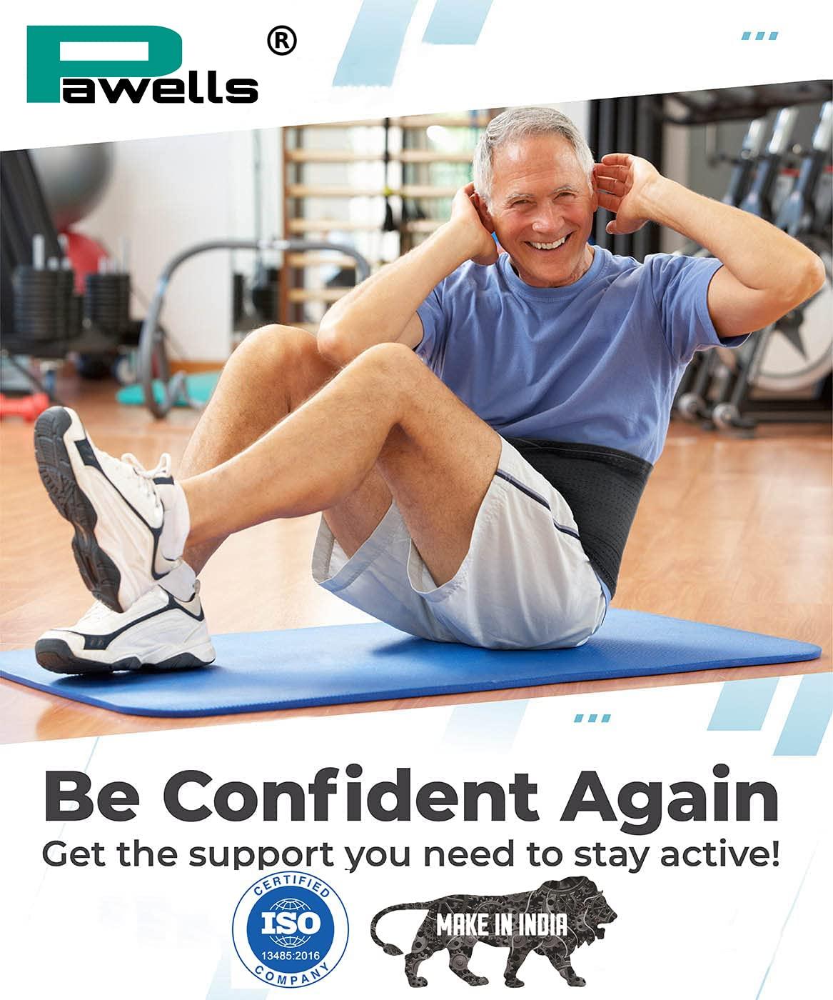 Pawells Pawells Lumbar Sacral Belt for Lower Back Pain Relief for Women and Men/LS Belt with Adjustable Back support Belt for Back Pain Universal, Lower Back support with Extra Triangle Support.