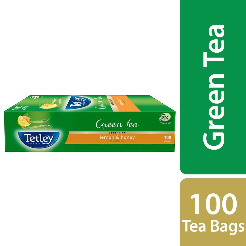 Tetley Tetley Green Tea, Regular, 100 Tea Bags and Tetley Green Tea, Lemon and Honey, 100 Tea Bags