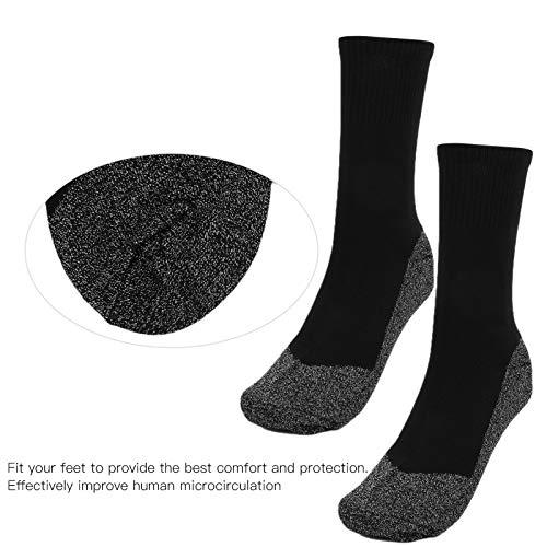 VINGVO Thermal Compression Socks, 2 Pairs Unisex Sports Compression Socks 35° Constant Temperature Foot Warmer Socks Warm Winter Compression Socks(Short)