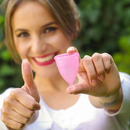 ORENAME ORENAME Menstrual Cup, Reusable Period Cup - Ultra-Soft, Comfortable & Leak-Proof Medical Grade Silicone - Tampon and Pad Alternative - (MEDIUM - 25 ML)