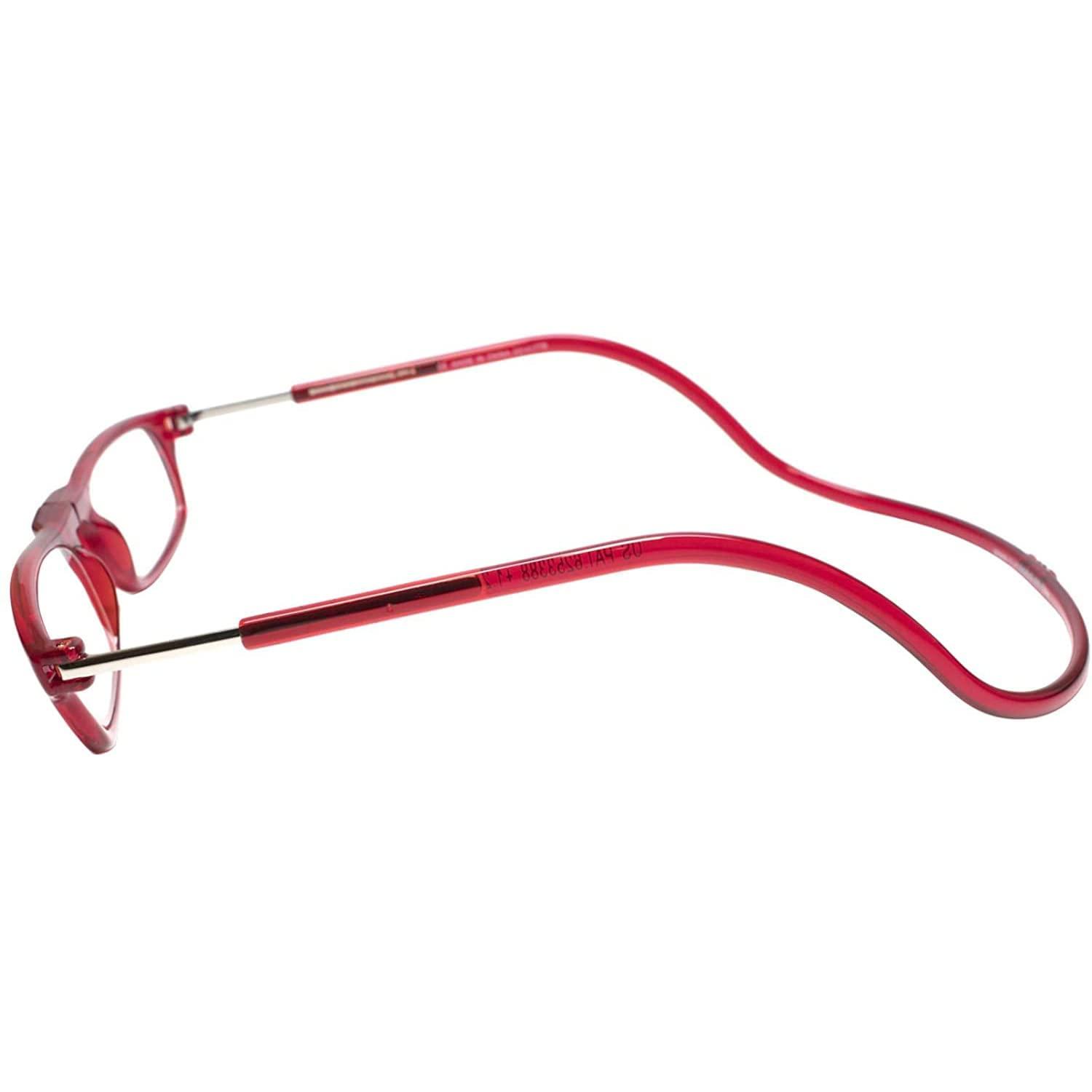 Generic VOK | BEST READING GLASSES | MAGNETIC ADJUSTABLE FRONT CONNECT READING GLASSES | ALL POWER AVAILABLE (+1.00 TO +4.00) (+3.00, Red)