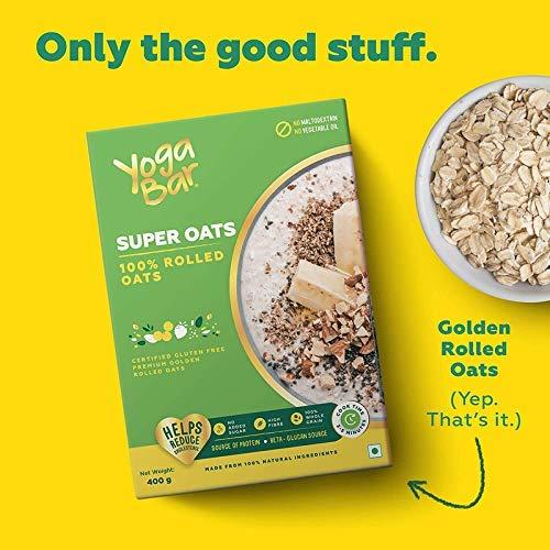 Yogabar Yogabar Pure Peanut Butter | Super Oats Premium Golden 100% Rolled Oats Combo Pack - 800gm