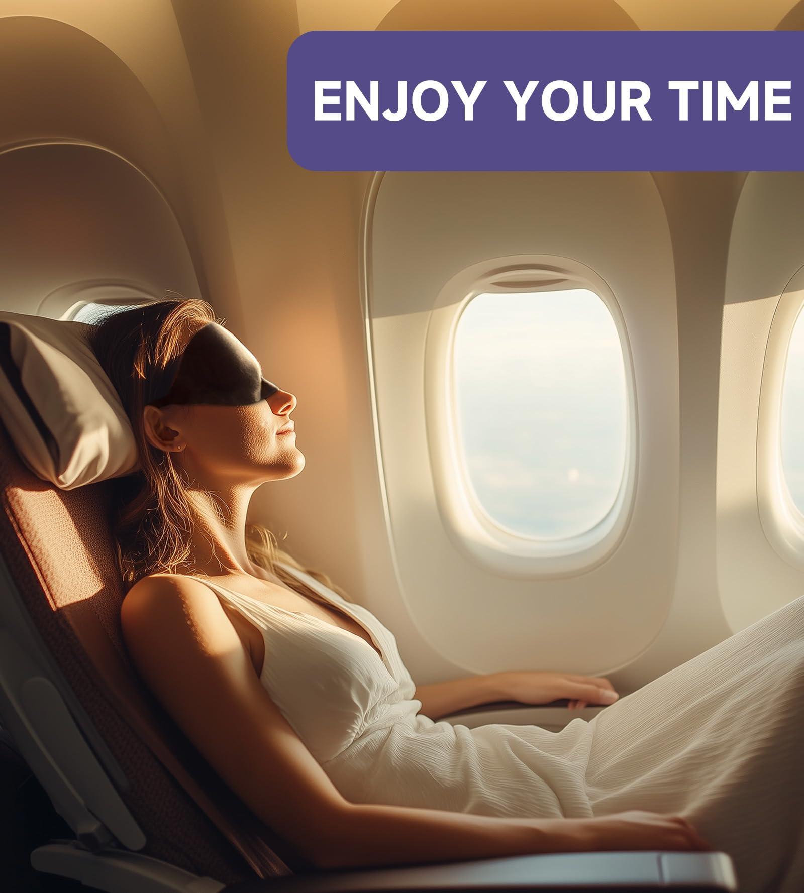 Mavogel Mavogel Cotton Sleep Eye Mask - Updated Design Light Blocking Sleep Mask, Soft and Comfortable Night Eye Mask for Men Women, Eye Blinder for Travel/Sleeping/Shift Work, Includes Travel Pouch, Black