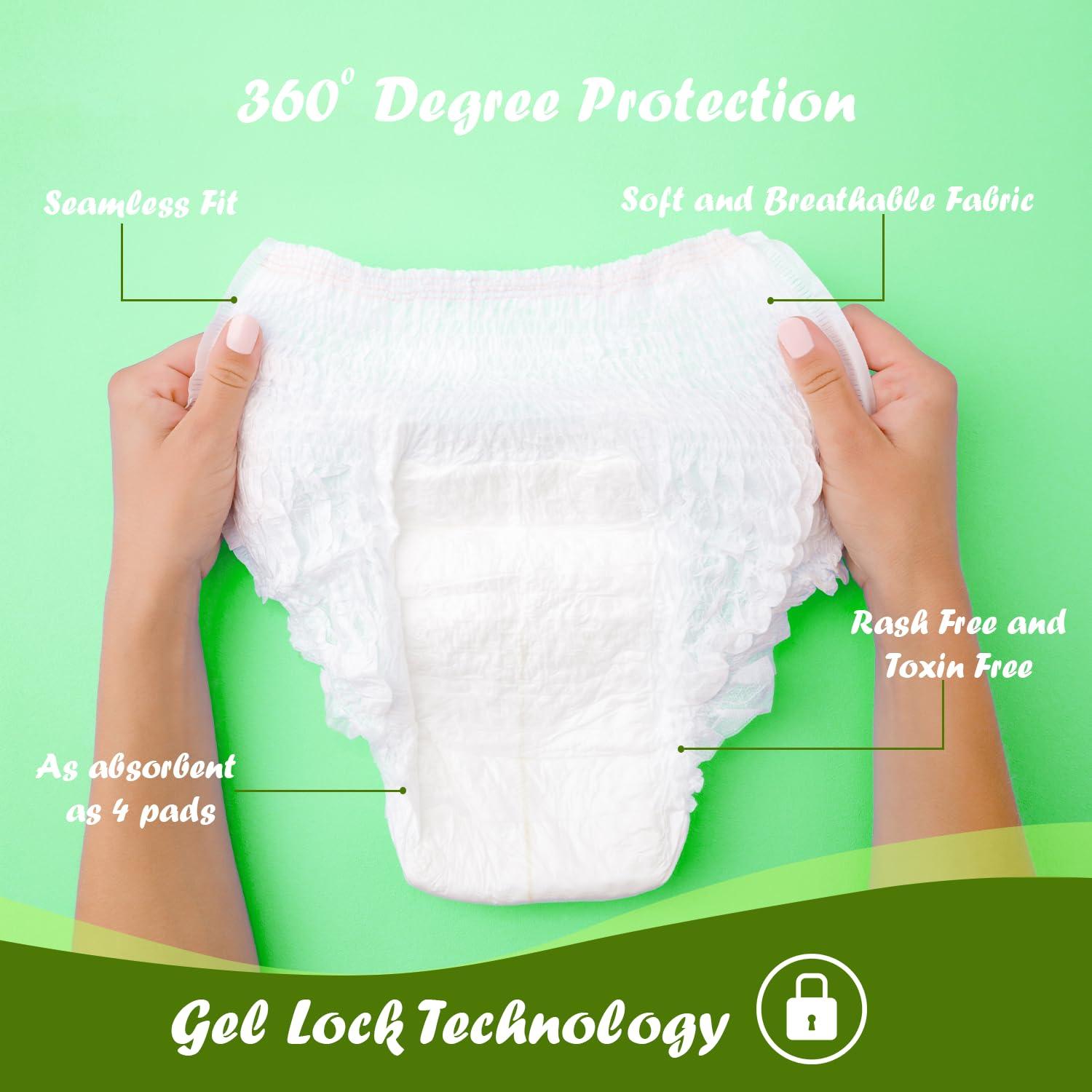 CareDone Caredone Disposable Period Panties For Women (Pack of 5 Panties) | Leak Proof Disposable Panties After Delivery | 360 Coverage | Heavy Flow | Overnight Protection | Rash Free Period Panty (3XL)