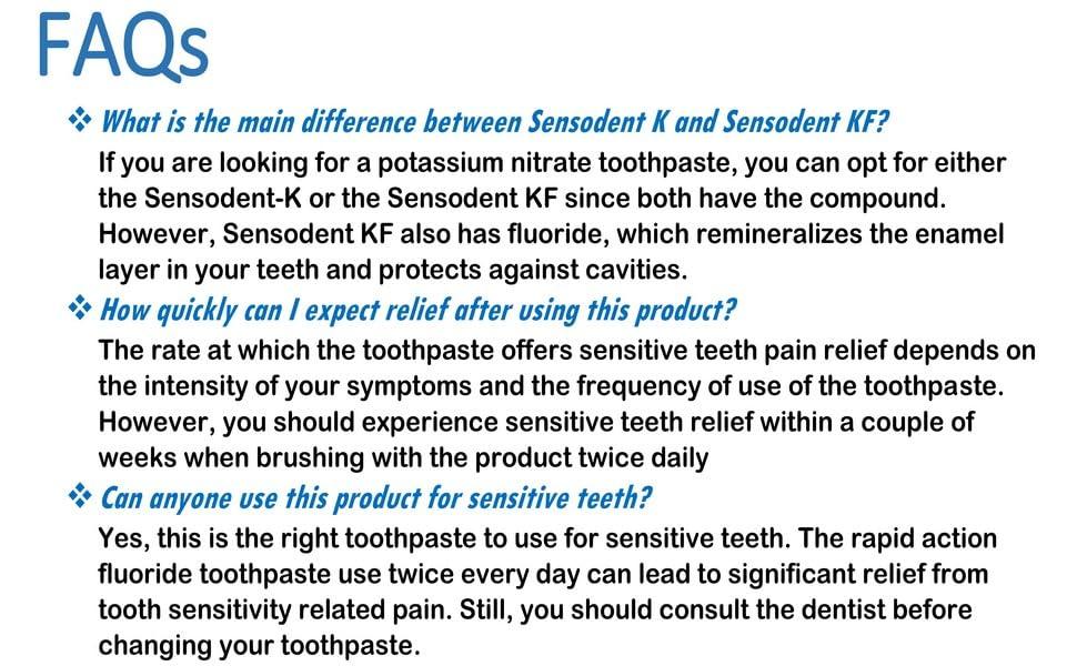 Sensodent KF SENSODENT KF Toothpaste for Cavity Protection 75 g (Pack of 3) - Free from SLS & Parabens