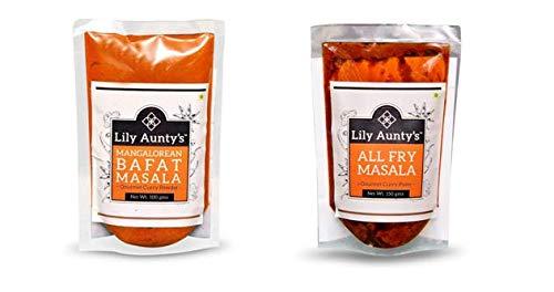 Lily Aunty's Lily Aunty's All Fry + Mangalorean Bafat Masala Combo | Quantity - 150g+100g | Mangalorean Curry Powder | Ideal for Fish, Prawns, Pork, Chicken, Veg Dishes| Ingredient Type: Vegetarian