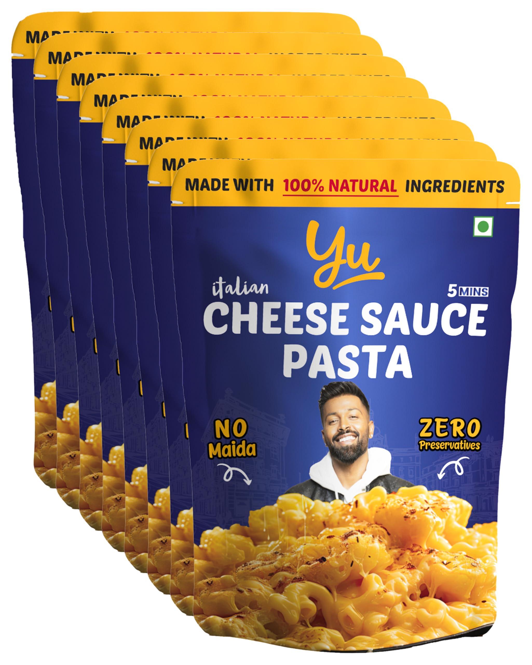 Yu Foodlabs Yu Foodlabs Italian Cheese Sauce Pasta - No Maida - No Msg - Zero Preservatives - Instant Penne Pasta With Sauce - Ready To Eat Pasta In 5 Mins - 520 Gram (65G X Pack Of 8)