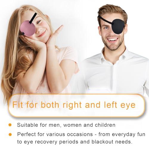 Vandorla 5PCS Eye Patch, Super Soft Eye Patches, Adjustable Medical Eye Patch for Adults and Kids, Amblyopia Lazy Eye Patches for Left or Right Eyes, 5 Colors