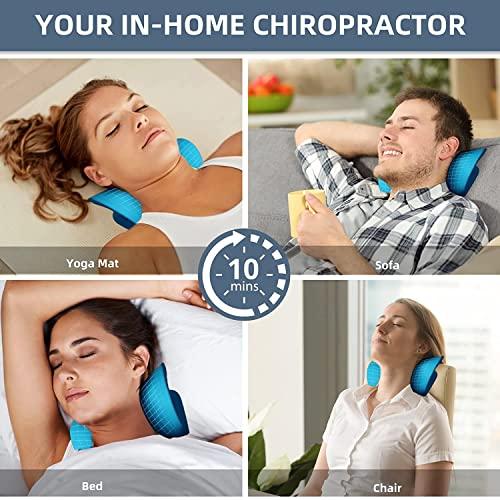 Clefairy Clefairy Neck and Shoulder Relaxer, Cervical Traction Device for TMJ Pain Relief and Cervical Spine Alignment, Chiropractic Pillow Neck Stretcher(Multi)