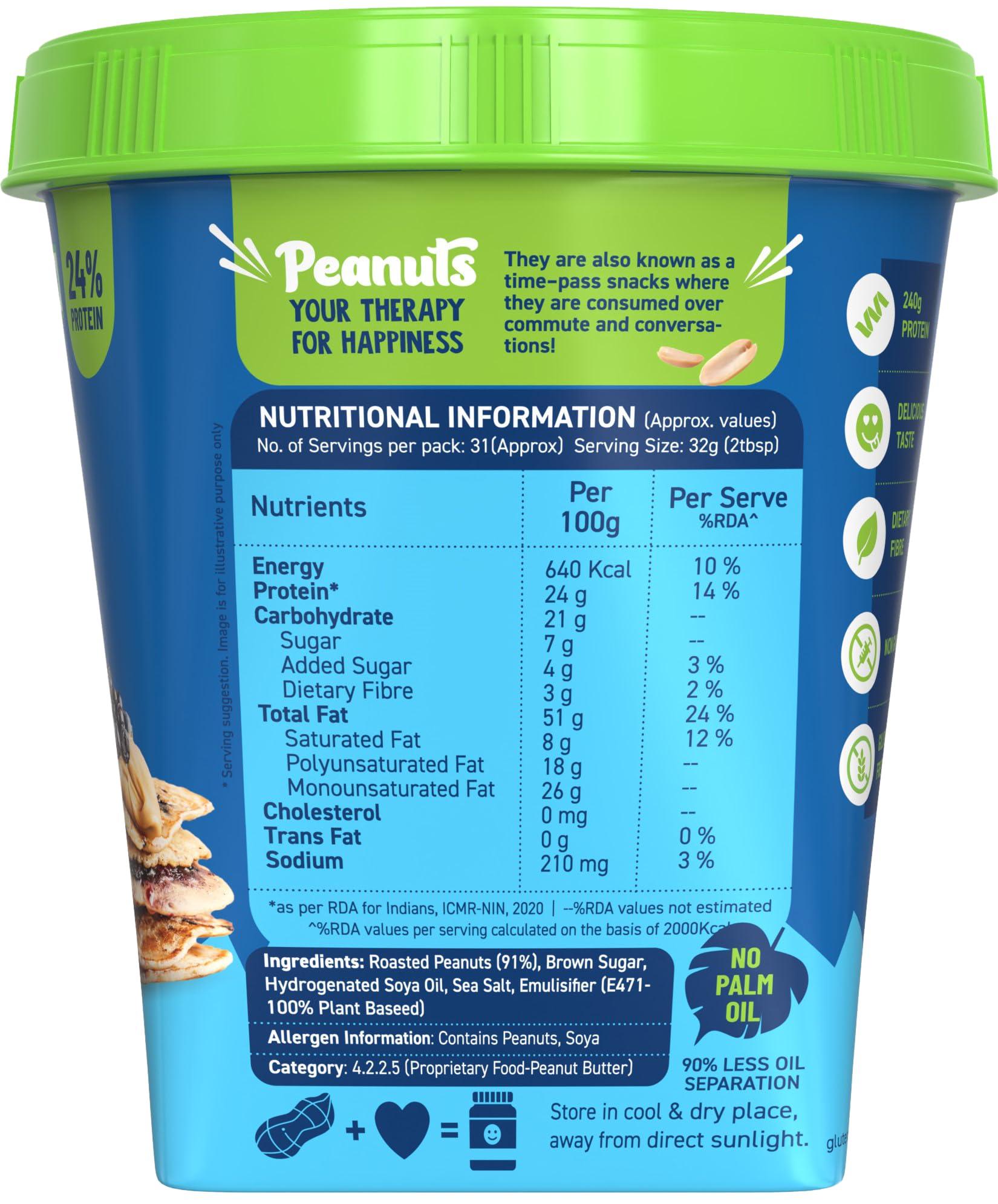 Alpino Alpino Classic Peanut Butter Crunch 1 KG | 90% Roasted Peanuts | High Protein Peanut Butter Crunchy | Gluten-Free | Vegan