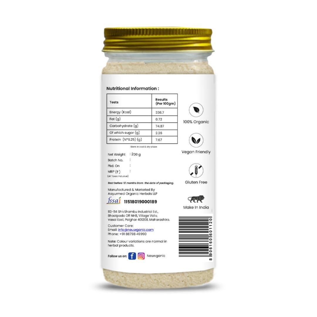 Neuwganic Neuwganic - Organic Moringa Powder 200 Gm Use for Digestion, Energy + Organic Giloy Powder 200 Gm Improves Liver & Kidney Functioning + Organic Shatavari Powder 200 Gm Use for Women Overall Health