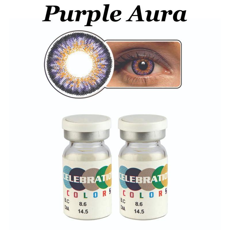 CELEBRATION COLORS CELEBRATION COLORS Yearly Color Contact Lenses 1 Pair, Color Honey Allure, Optical Power 7.5