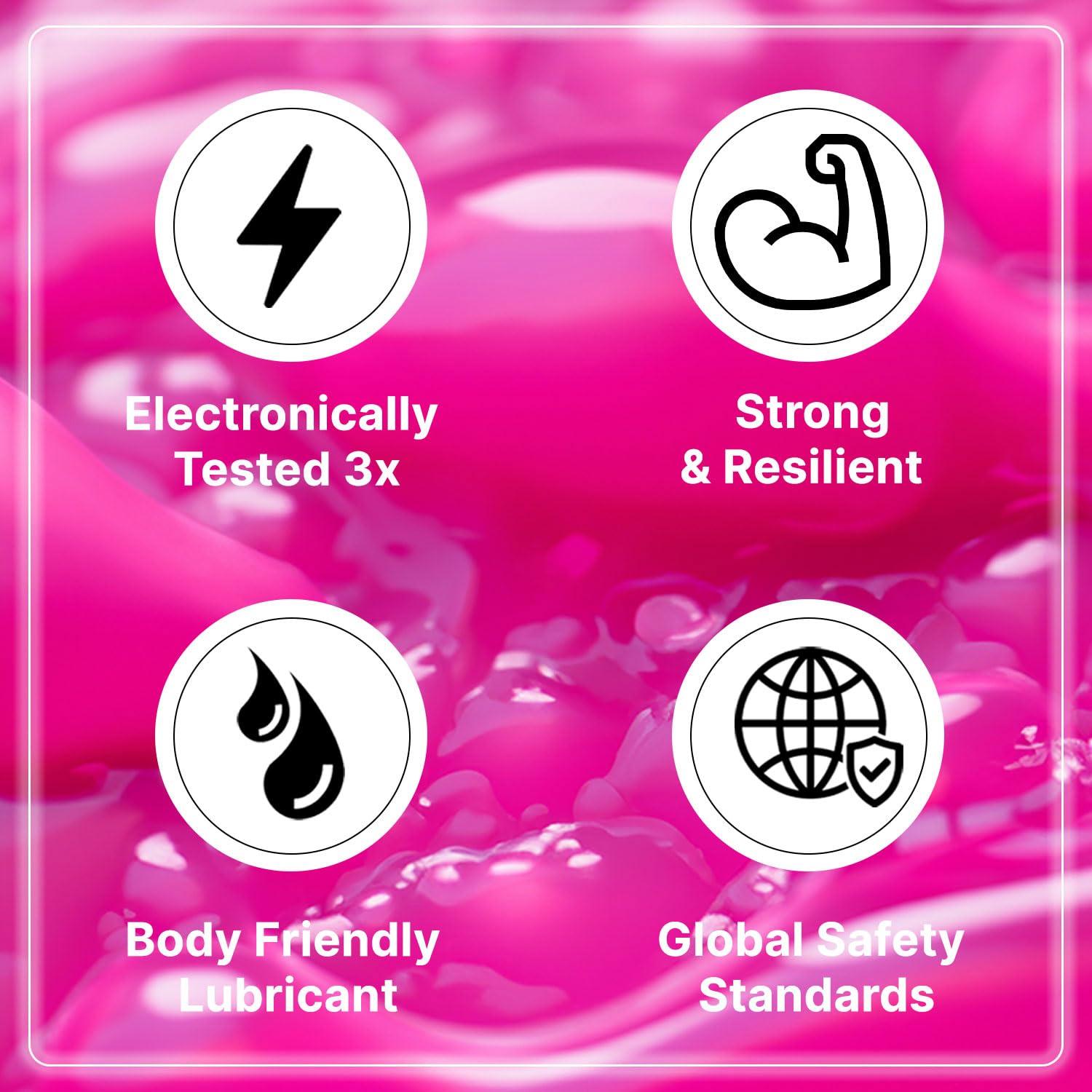 NOTTY BOY NOTTY BOY Ultra Thin Bubblegum Condom For Men | Flavoured For Oral Joy, Smells Good, Natural, Lubricated - 30 Units (Pack of 10)