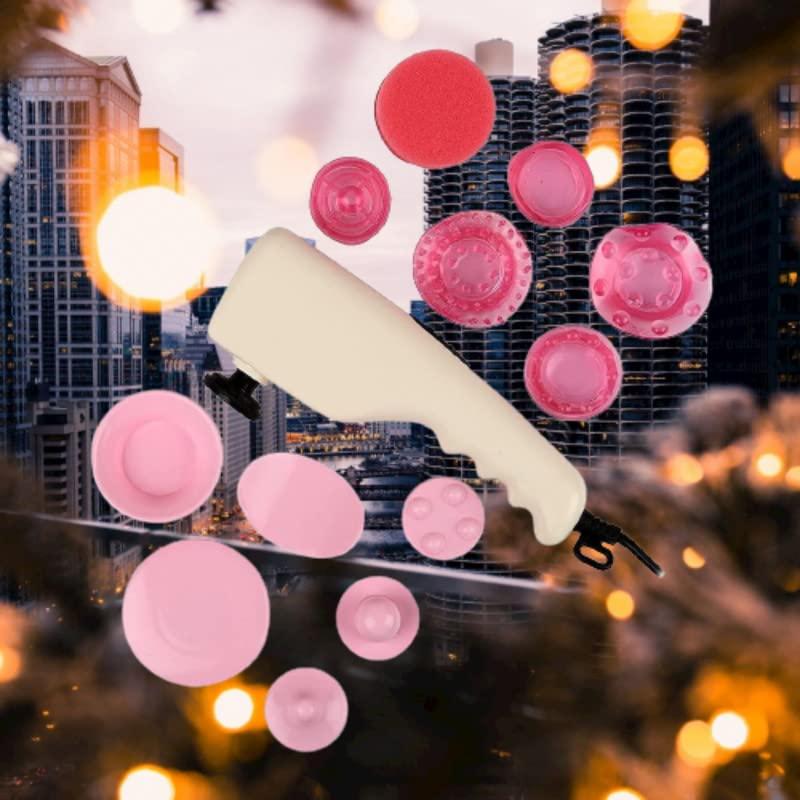 Drumstone Drumstone Atom Electric Handheld Full Body Massager with 3 Massage Heads & Variable Speed Settings for Pain Relief and Relaxation, Back, Leg & Foot,