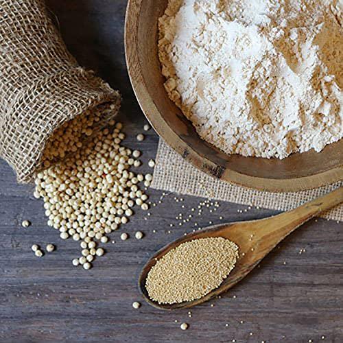 FARM AND FARMERS Farm & Farmers Organic Jowar Flour 5KG Gluten Free Sorghum Flour Jowar Atta Millet, Fresh from Farms 100% Vegan No Preservatives, No Trans Fats, Rich in Protein (5KG)