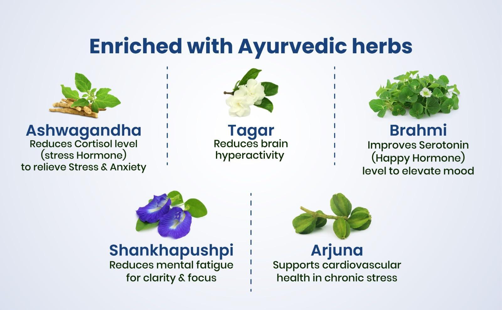 Charak Charak Vedistry Mentacalm Tablets | Ayurvedic Support For Stress, Anxiety & Mental Calmness| Brahmi, Ashwagandha -180 Tablets