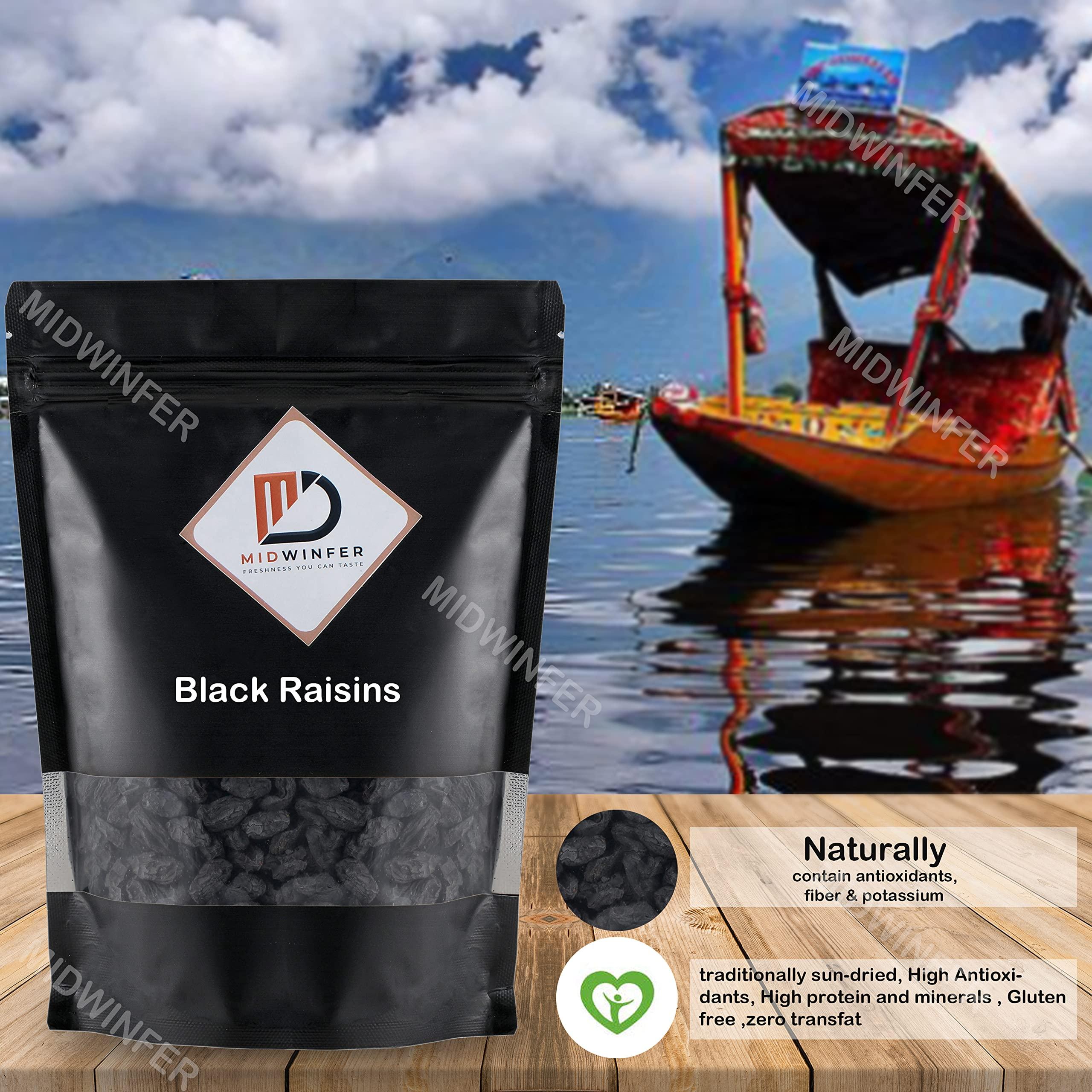 MIdwinfer MIdwinfer Black Raisins With Seeds (Black kishmish) 400g