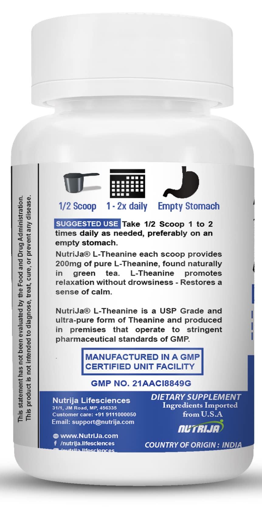 NutriJa NutriJa L-Theanine - 25 grams | 100% Pure Powder (USP Grade)