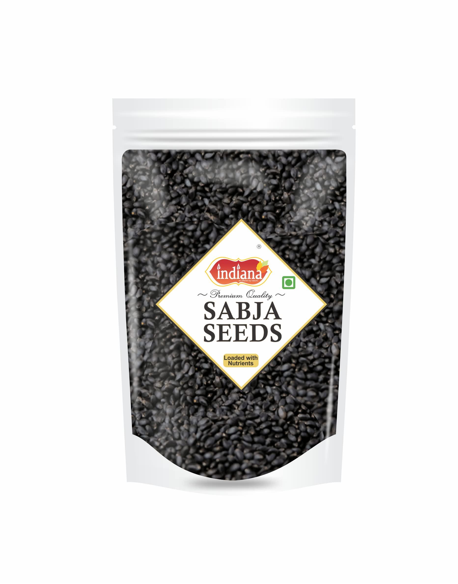 Indiana as offered by nature Indiana Basil Seeds Tukmaria Seeds, Sabja Seeds (400gm)