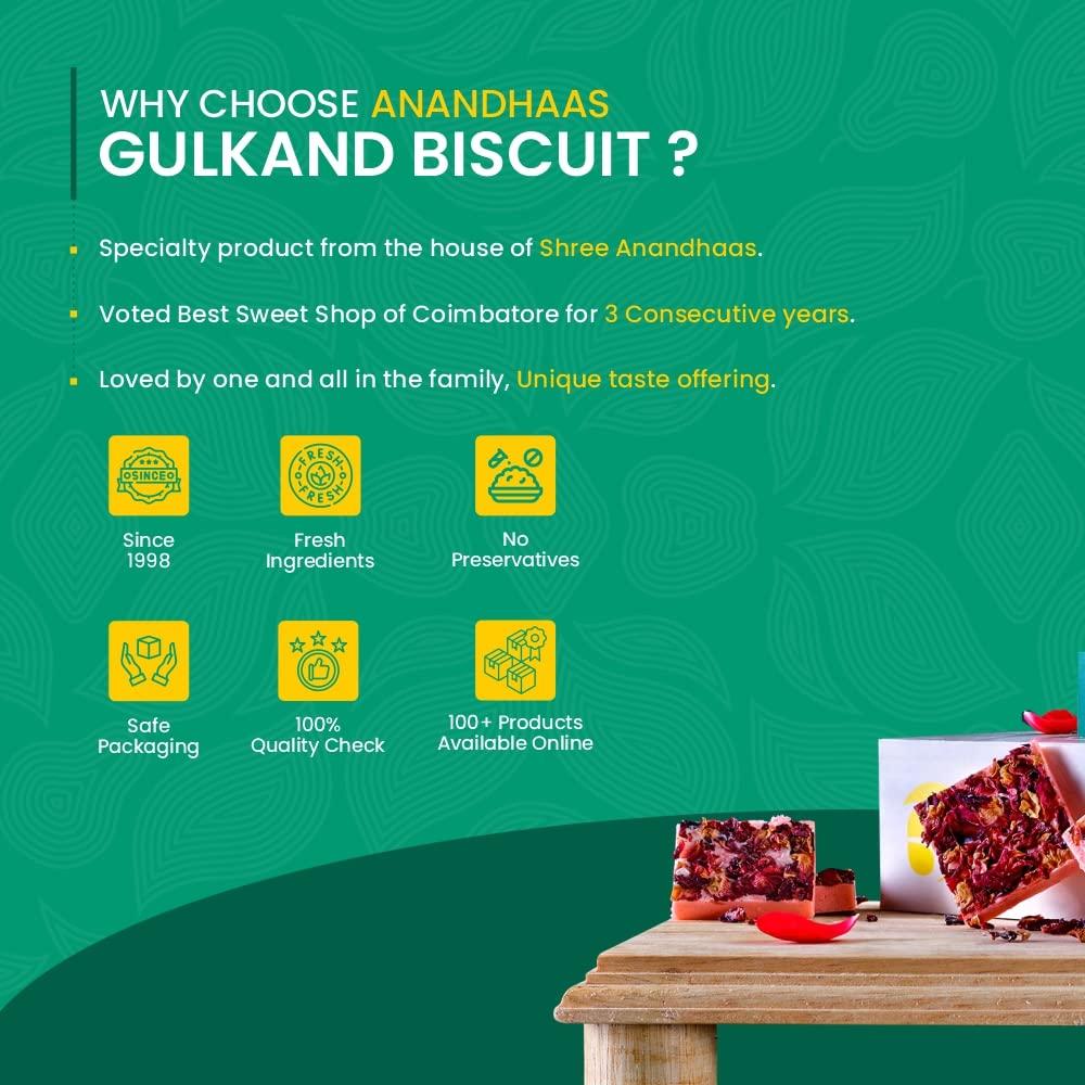 Shree Anandhaas Sweets & Snacks Shree Anandhaas Gulkand Biscuit - 500 g
