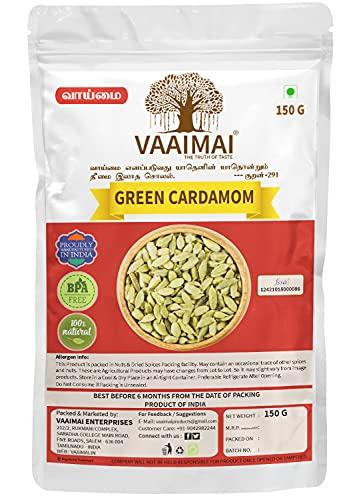 VAAIMAI VAAIMAI Elaichi / Green Cardamom / Elakai, 150g