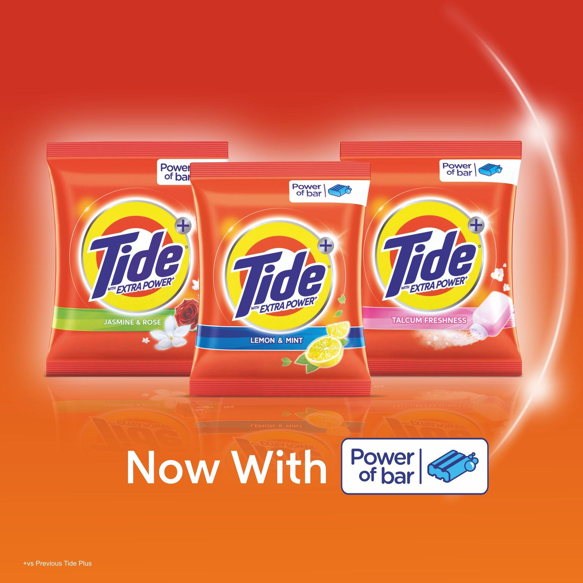Tide Tide Plus Detergent Washing Powder with Extra Power Lemon and Mint Pack - 4 kg ( 50 off)