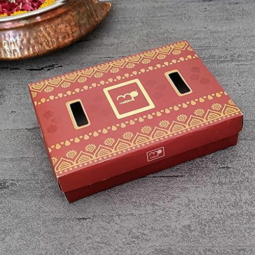 maalpani Maalpani Rakhi Rakshabandhan Chocolate Gift Hamper, Rakhi Chocolate Gift Combo Pack with Pooja box - 20510C