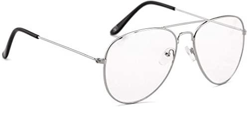 Lens Doctor Lens Doctor Reading Glasses For Men And Women Anti Glare UV 0.25 0.50 0.75 1.00 1.25 1.50 1.75 2.00 2.25 2.50 2.75 3.00 3.25 3.50 3.75 4.00 4.25 4.50 4.75 5.00 In Aviator Silver Color (4.50)