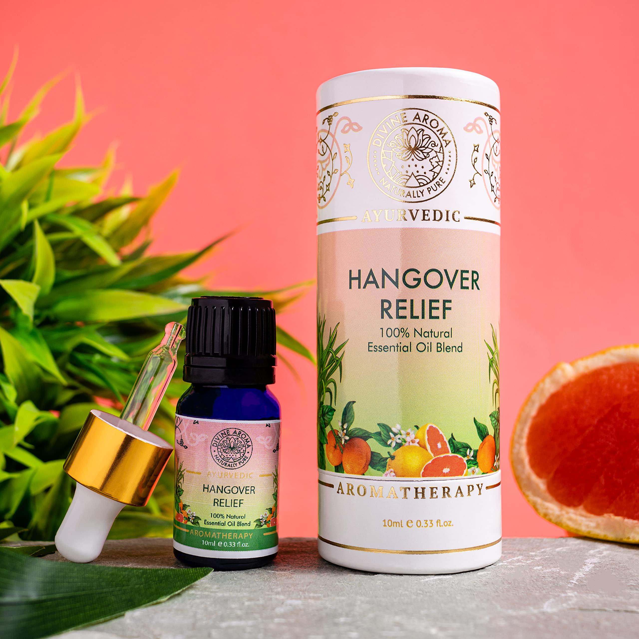 DIVINE AROMA Divine Aroma Hangover Relief 100% Pure & Natural Essential Oil Blend By Divine Aroma For Hangover Relief, Relaxation, Diffuser, Home Fragrance & Hotels