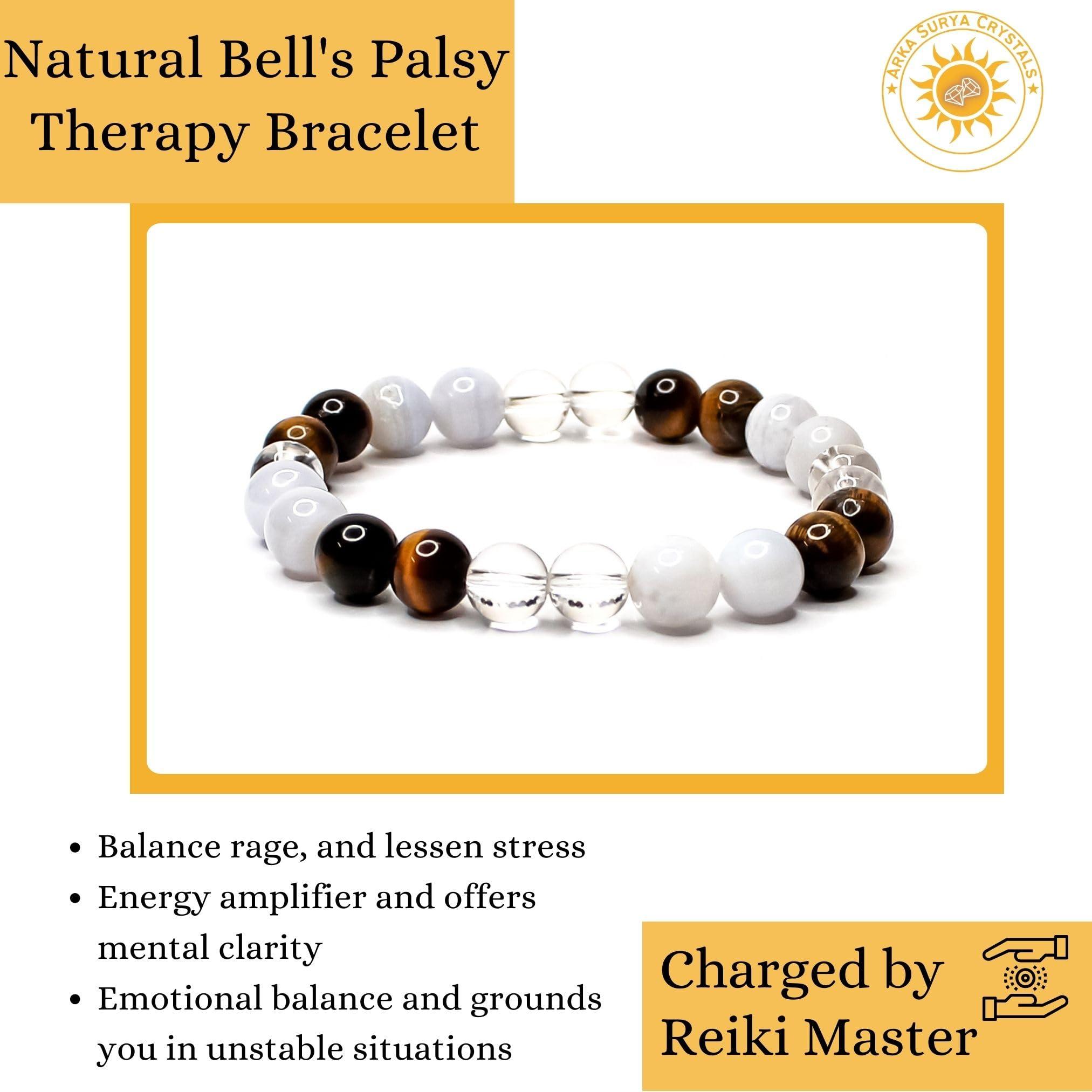 Arka Surya Crystals Arka Surya Crystals Natural Bell\'s Palsy Therapy Healing Bracelet for Soothing Energy Crystals for Balance & Support