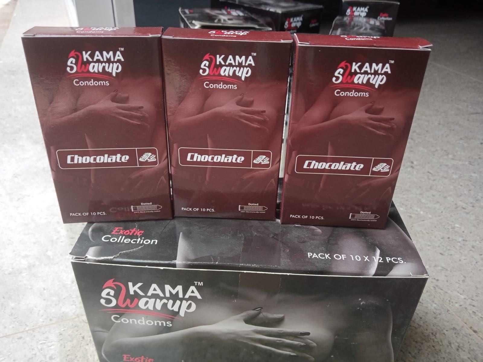 KAMA SWARUP KAMA SWARUP MEN DOTTED CONDOM JUMBO PACK OF 12 PACKS OF 10 PIECES (Mint)