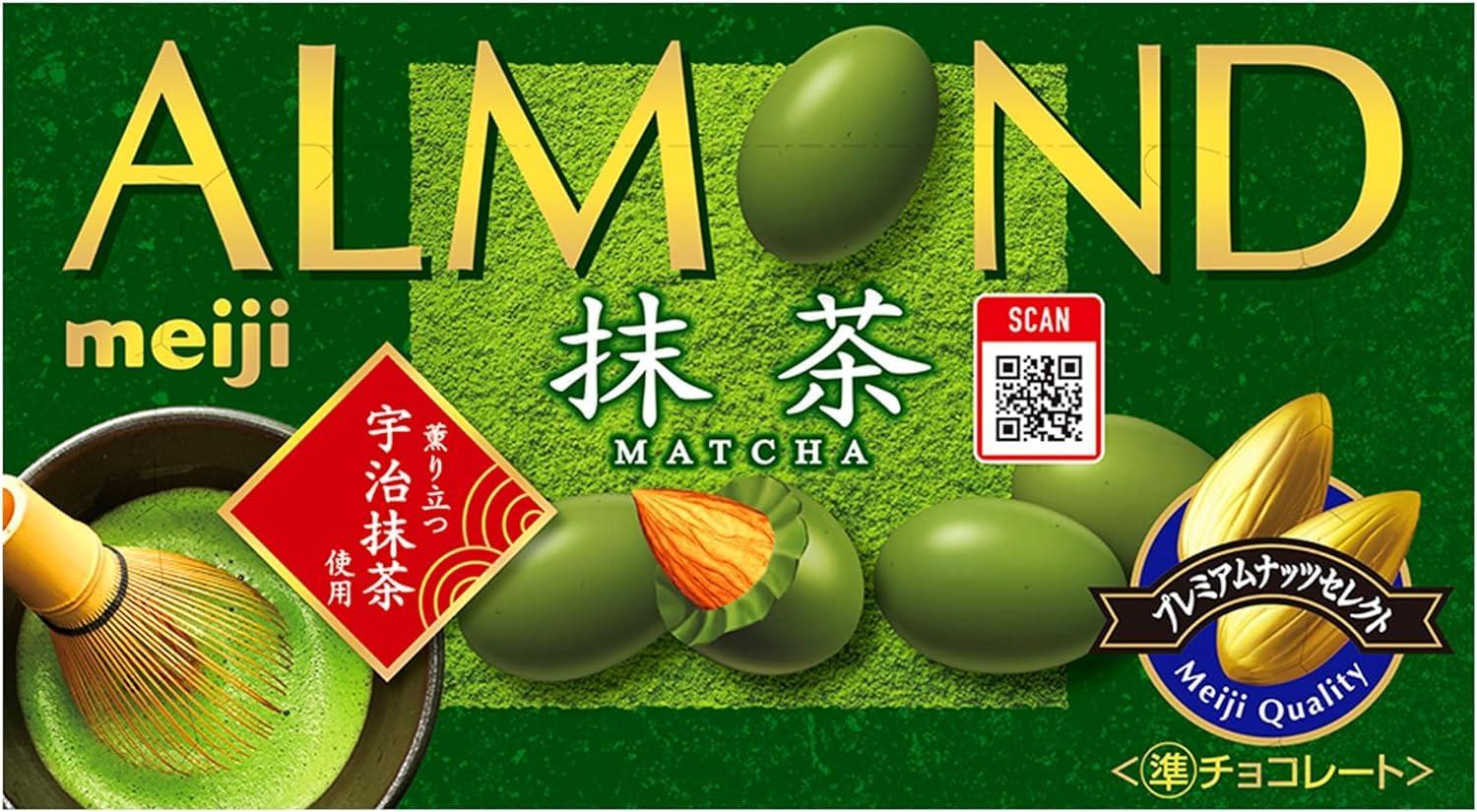 meiji Meiji Almond Chocolate Matcha 58g | Pack of 2 | Made in Japan