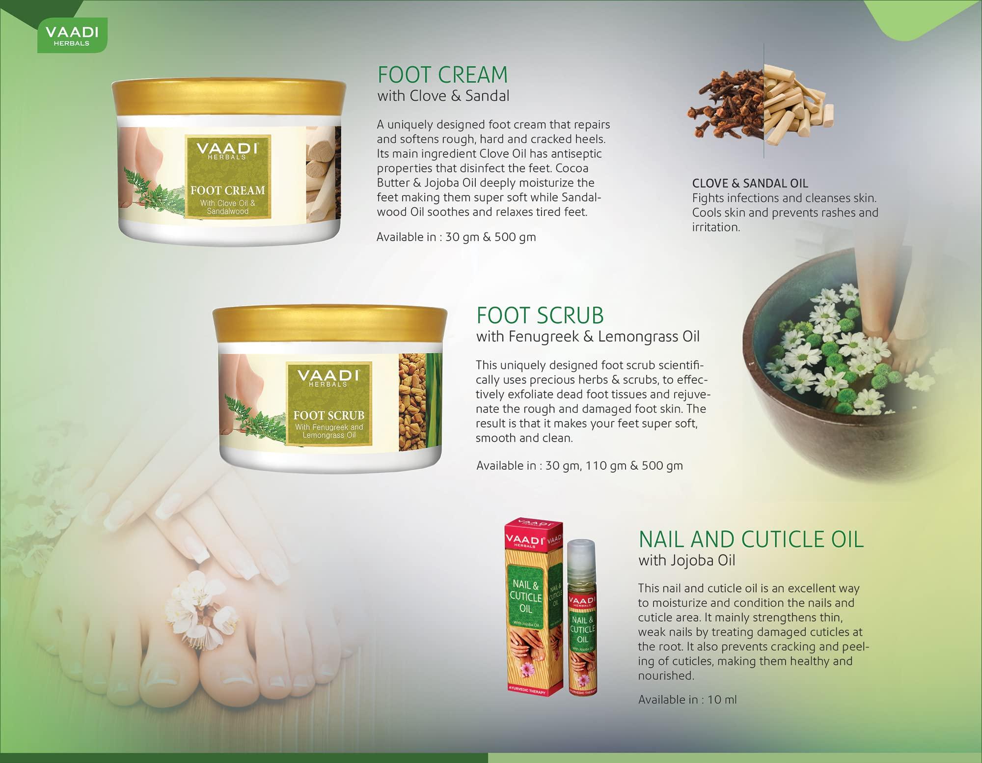 VAADI HERBALS Vaadi Herbals Foot Scrub with Fenugreek and Lemongrass Oil, 110g