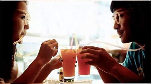 MacNgrid MacNgrid Silly Straw Glasses - Funny Drinking Straw Glasses (2 PCS Blue+Orange) - Party Supplies DIY Silly Straws for Kids Adults Birthday, Anniversary, Wedding, Bar Party Favors Pack of 1